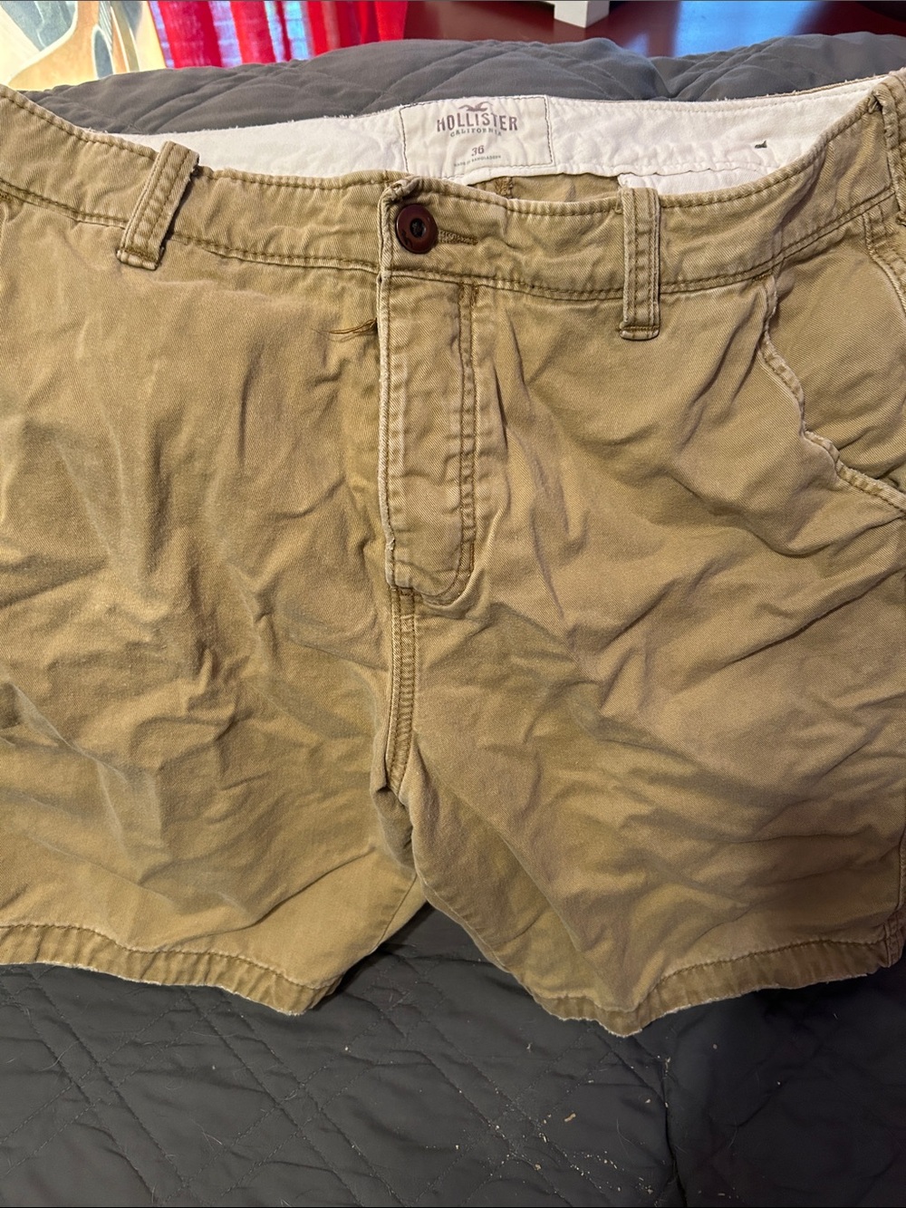 Hollister Men's Tan Cotton Chino Shorts